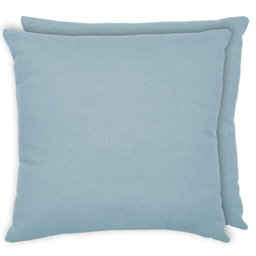 Arden Selections Oceantex Outdoor Toss Pillow 18 x 18, 2 Pack 18 x 18, Ocean Blue Stripe